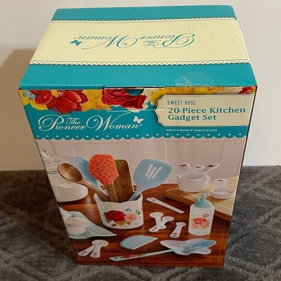 Pioneer Woman Kitchen Gadget Set Sweet Rose 20 Piece Set NWT - Picture 10 of 11